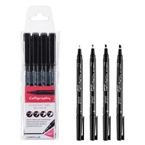 라인플러스 캘리그라피 펜 세트 펜글씨 1~4mm 4자루