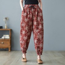 Makone여성 캐주얼 루즈핏 팬츠sadjnhg435