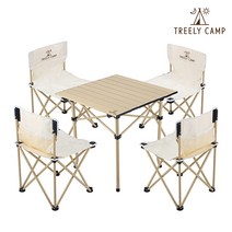 캠필드 접이식 캠핑용 테이블 의자 세트, E세트 - 6인 특대형 + 의자 4개
