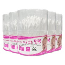 풍성 세균없는 면봉 (원형), 5개, 100개입