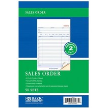 Bazic 프로덕트 Carbonless 2 Part Sales Order Forms 12 Books - 50 Sets Per Book
