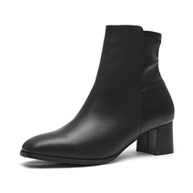 (22FW)엘칸토 마쯔 여성 앵클 부츠 5cm LCWA00M24V