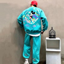 맨스토리 / 루즈핏 백 형광 낙서 스카치 남자 봄 맨투맨