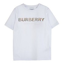 버버리 [라벨루쏘] [버버리 키즈] 8050402 C KG5 EUGENE BURBERRY A1464 (6-10) 자수 로고 코튼 티셔츠
