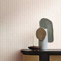 새로고침 만능풀바른벽지 합지 LG49587-2 레트로기하학 다크오렌지, 일반풀바른벽지, 310cm