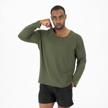 빌트핏 어깨넓어보이는 남자 머슬핏 티셔츠 유넥 긴팔 4color