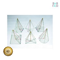 8세 초등 수학수업 각뿔 도형 학습교구 6종 모형 과학도구 과학완구 사고력