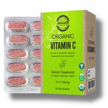 라이즈 유기농 비타민c 1600mg 30정x1 (1달분) 면역 피부 도움 효과