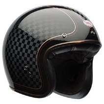 Bell Custom 500 벨 커스텀 오픈 페이스 오토바이 헬멧 솔리드 매트 블랙, 3 RSD 체크 잇 2.0 글로스 블랙/골드