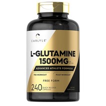 해외 Carlyle L Glutamine 글루타민 1500mg 240캡슐, 3개