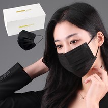 덴탈마스크 국산 대형 MB 필터 저자극 마스크, 50매, 1개, 블랙