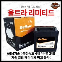 할리데이비슨 울트라리미티드low 배터리 1745CC 2017년식~ YIX30L, 1개