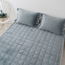 한성실업 비비드 착번 극세사 카페트 침대패드 SS, 카페트(SS)_그레이