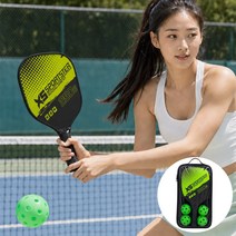 고즈닝 2인 입문용 피클볼라켓세트, 그린, 1세트