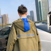 중학생 고등학생 바람막이 아노락 봄 가을 재킷 남성 캐주얼 점퍼 일본 복고풍