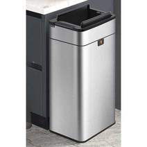 센서 버튼 스마트휴지통 사무실 냄새차단 자동 쓰레기, 30L 스테인리스 컬러