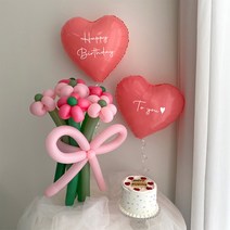 DIY 요술풍선 데이지 꽃다발 생일파티 이벤트용품 by 파티아일랜드, 5. 레드