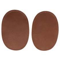 팔꿈치 무릎 패치 커피에 PU 가죽 타원형 바느질의 3xPair, 커피