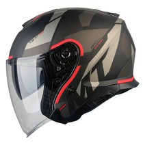 MT 선더3젯 오픈페이스 오토바이 헬멧 바이크 스쿠터, 선더젯 무광블랙레드