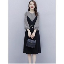 봄 50대 미시옷 긴팔 40대 엄마옷 원피스 중년 가을 마담 쉬폰 셔링
