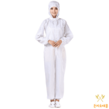 스막복 방역복 방진복 크린복 피스복 무진복 정전기 방지 작업복 정화복, 2.흰색