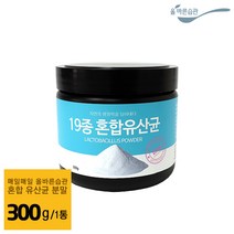 올바른습관 락토바실러스 가세리 불가리쿠스 19종 혼합유산균 분말 가루 유산균 파우더 300g, 1병