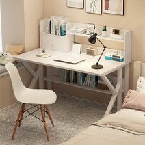 신학기 중학생 고등학생 책상 컴퓨터책상 독서실 ES2, 책장 + 북유럽 의자 120cm 블랙 버드나무