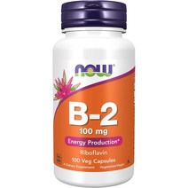 Now Foods Vitamin 나우푸드 비타민 B2 100mg 리보플라빈 100캡슐