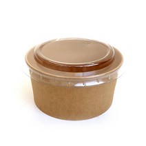 CLS+] 크라프트 컵용기 뚜껑 세트 50개 1000ml, 1개입