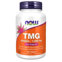 NOW Supplements 트리메틸글리신 베타인 100정 해외, 4개