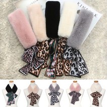 [겨울시즌] 리얼 풍성한 리본퍼목도리 겨울코디 쁘띠머플러 많이 찾는 상품, 베이지