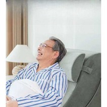 등받이쿠션 방수 침대 허리 쇼파 집콕 등쿠션, 그레이 쇼트  3피스 세트 각도는 조절 가능