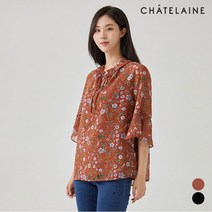 [샤트렌] 플라워패턴리본블라우스_HC0FBL202