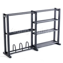 헬스장 장비보관 선반 거치대 밸런스 운동볼, 블랙 플로어 바벨 랙