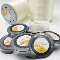 국산 투명 블랙 우레탄줄 크리스탈텍 국내생산 비즈줄 비즈공예재료 비즈팔찌줄 비즈반지 100m / 0.3~1.0사이즈, 0.8