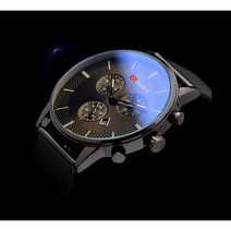 오엔시 블랙 남성 명품 날짜 시계 중 고등 대 학생 직장인 손목시계 선물