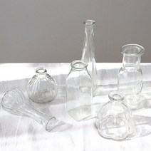 인테리어 미니 유리 화병 꽃병 6종, 삼각슬림꽃병