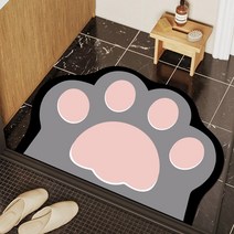 폴라도레 소프트 규조토 발매트 욕실 주방 매트 화장실 부엌 러그, 01-고양아발바닥[45x65cm]