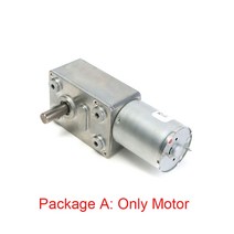 웜 기어 감소 모터 브래킷 속도 컨트롤러 파워 서플라이 금속 터보 JGY370 DC 6V 12V 24V, [13] 12V 66RPM, [03] Package C