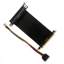 PCIE 3.0x16 90도 GPU 라이저 케이블 RTX 그래픽 카드 x99 서버 큰 6P 전원 공급 장치 Bitcoin 마이닝, 01 180 Degree_10 60cm