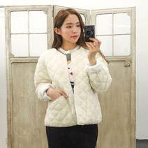 다이아 뽀글이 겨울 퀄팅 누빔 자켓