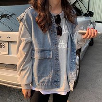 마롱패션 루즈핏 여성 데님 조끼 베스트 데일리 패션 아이템 여