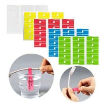 케이블 라벨 30pc 레이블 스티커 방수 식별 태그 표시 99764EA, 화이트 BL08111