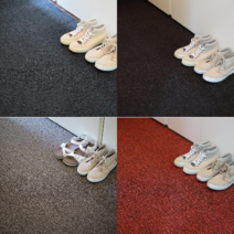 타이탄 미끄럼방지 코일 롤 125x300 현관매트 그레이, 브라운(폭125x길이300cm)