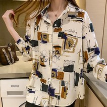 베러댓걸 네모패치 플라워 카라 블라우스