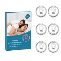 코골이방지 이갈이 1-8pcs 자기 안티 코 클립 스토퍼 재사용 가능한 실리콘 클립 깊은 수면을위한 장치 덜, 6개