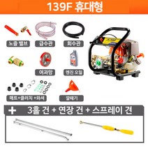 엔진 동력 고압 분무기 전기 분사기 양수기 살수기 휴대용 농약 살포기 세차기 세척기 농업, C. 139F 휴대형, 100m
