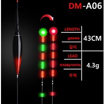 낚시찌 낚시용품 JiuYu 스마트 Led 낚시 플로트 민감한 물고기 물린 CR425 배터리와 부표 중력 센서 빛나는 전기 밤 생각 나게, [24] DM-A06