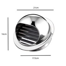 스테인레스 스틸 벽 천장 공기 환기 덕트 배기 그릴 커버 100/150mm 콘센트 난방 냉각 벤트 캡, [03] 200mm, 03 200mm