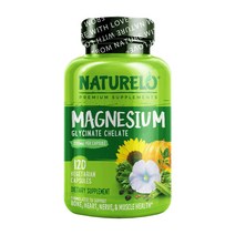 네츄렐로 NATURELO 마그네슘 200mg 식물성 120캡슐, 1개